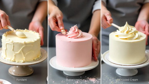 buttercream vs fondant vs whipped cream