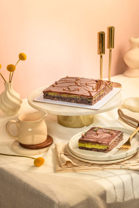 Brownie Pistachio Cake