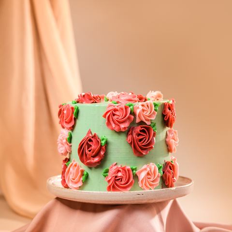 Order Flower Cake Online - Buttercream Cake
