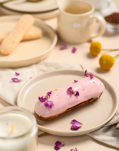 Rose Lychee Eclair