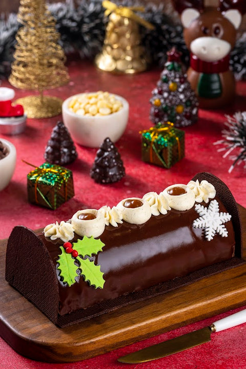 Buch De Noel cake ( x mas yule log cake )