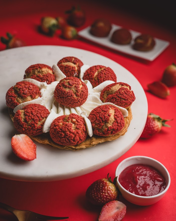 St. Honore style strawberry tart