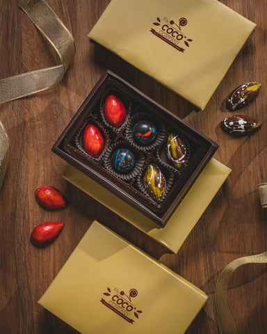 Box of 6  Belgian Coverture Chocolates