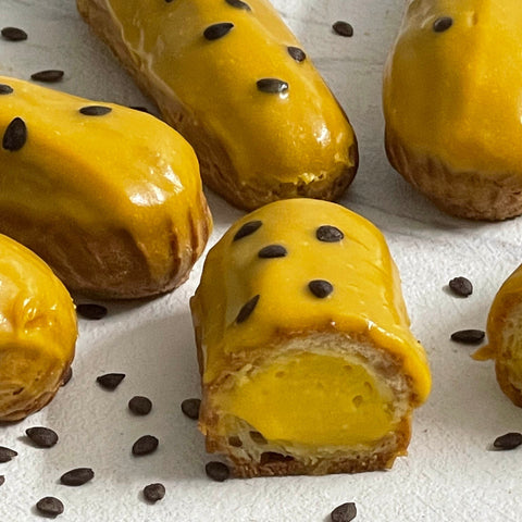 Mango Passion Fruit Eclairs