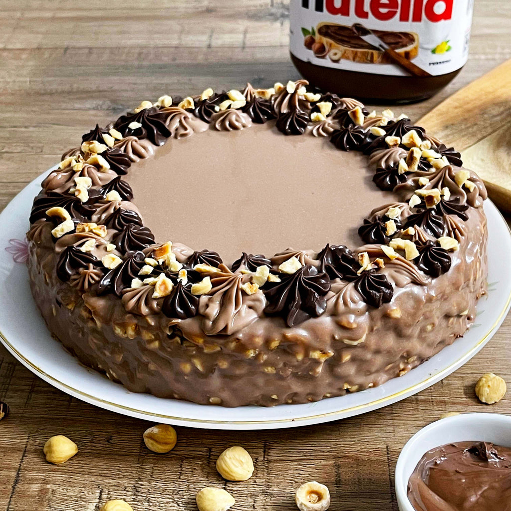 Banana Nutella Cake: Moist Cake Layers Swirled with Nutella